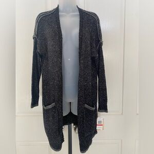 DEMOCRACY Black Pocket Cardigan XS (Oversized)